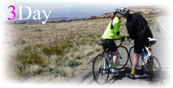 3 Road Bicycling Day Tours in Moab, Utah.