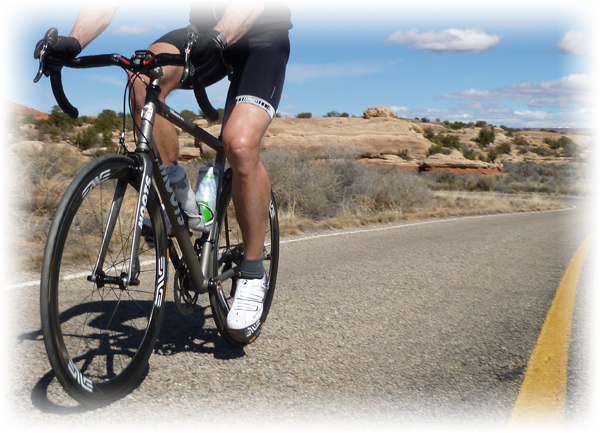 Moots Vamoots RSL on the road in Canyonlands National Park