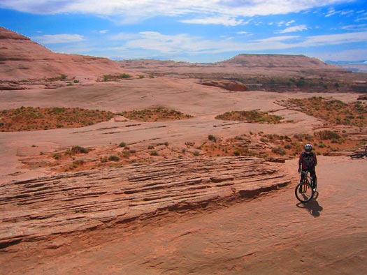 Sam Morris on Entrada formation rock in REAL Navajo country
