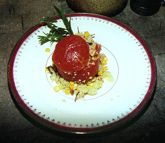 Ken Moody prepares the appetizer