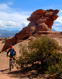 Solo with guide/photog on the Moab Slickrock Trail