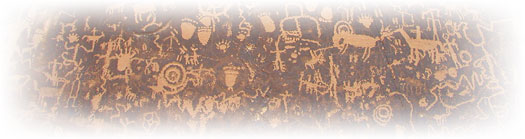 Newspaper Rock petroglyph panel