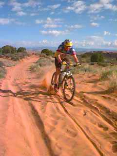 riding in Moab sand