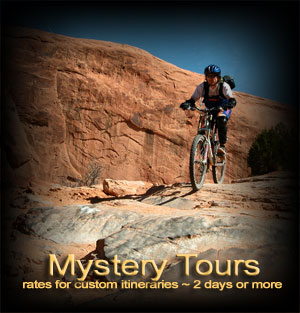 Two to six day guided mountain bike package pricing.